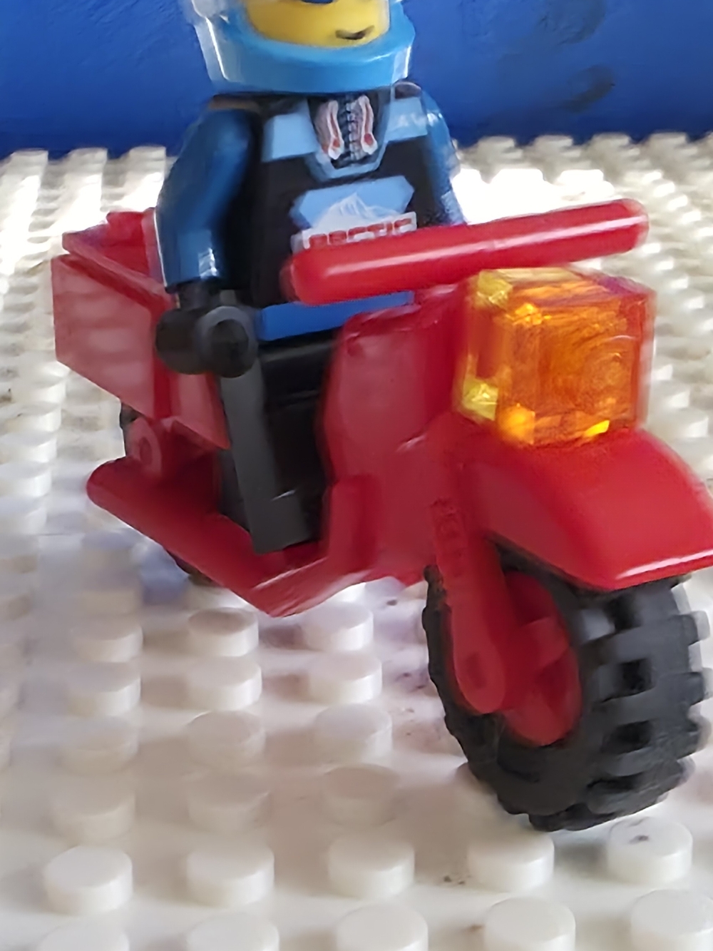 LEGO Motorcycle Driver Minifigure with Motorcycle